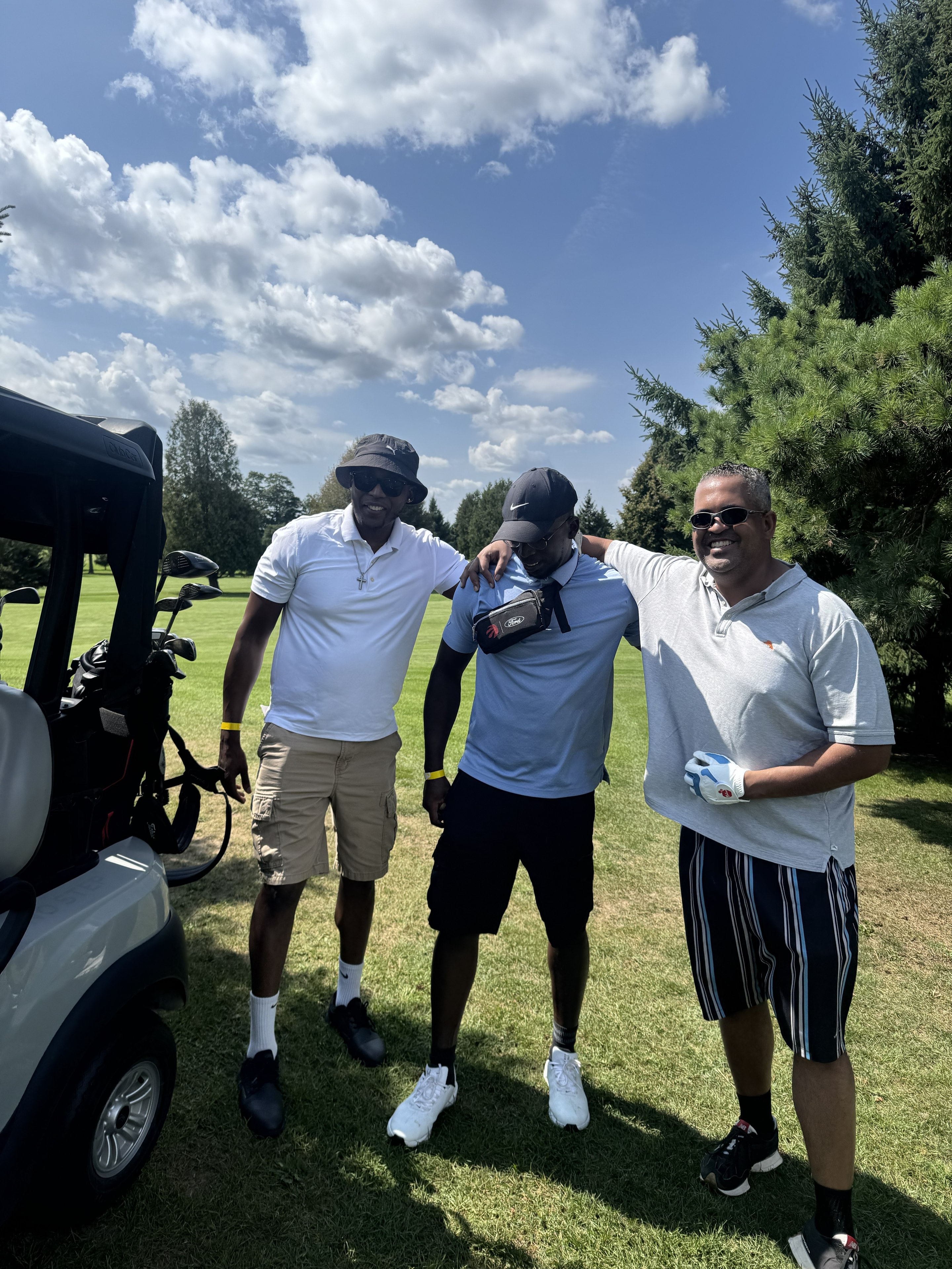 Participants bonding on the golf course